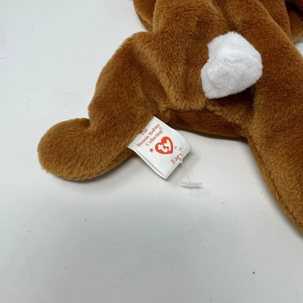 NWT 1995 The Beanie Baby Babies Collection Ears the Rabbit Retired P.E. Pellets‎